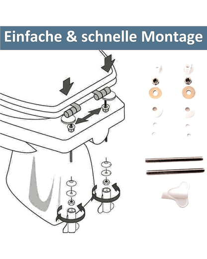 WC-Sitz/Toilettensitz Installationsdiagramm